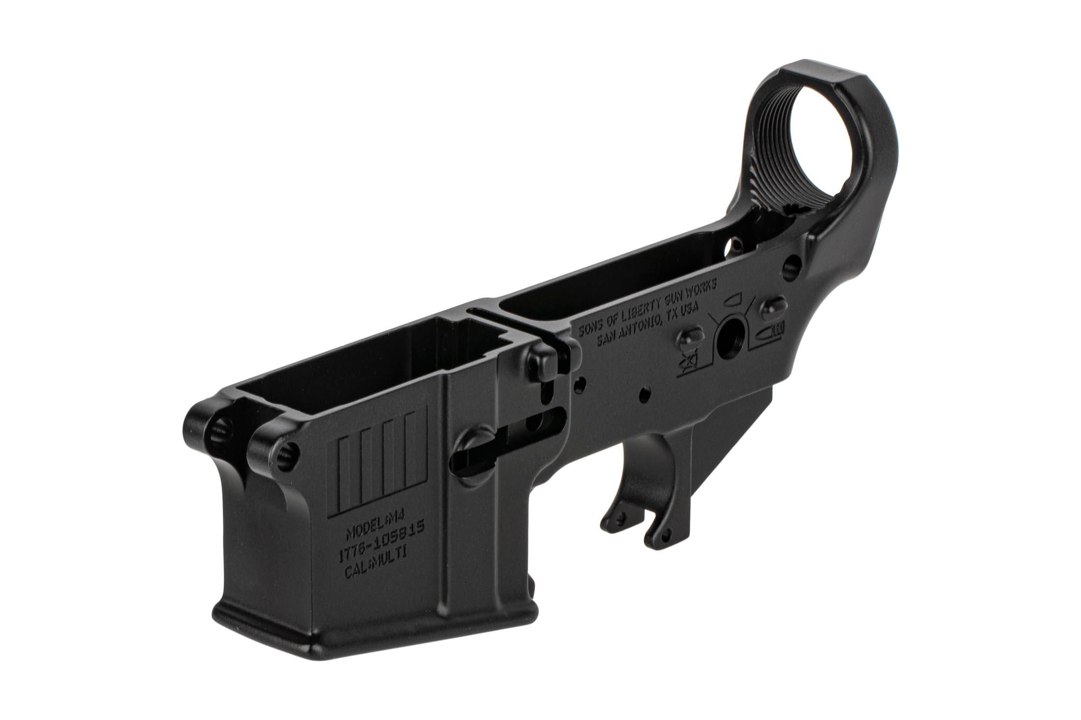 Sons of Liberty Gun Works AR-15 Stripped Lower Receiver - Rebellious Stripes